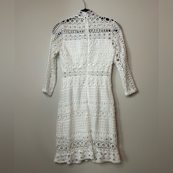 Yoins White Lace Cut Out Design Dress Size S - Picture 7 of 10